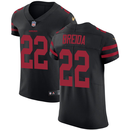 Nike 49ers #22 Matt Breida Black Alternate Men's Stitched NFL Vapor Untouchable Elite Jersey